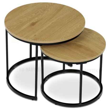 Odkládací stolek 53x53x46cm, mdf, divoký dub, CT-G1145 OAK