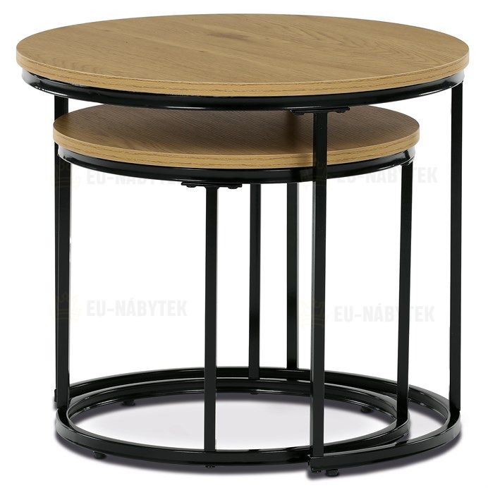 Odkládací stolek 53x53x46cm, mdf, divoký dub, CT-G1145 OAK