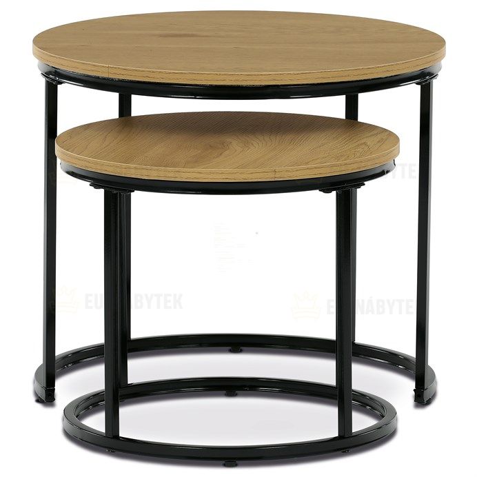 Odkládací stolek 53x53x46cm, mdf, divoký dub, CT-G1145 OAK