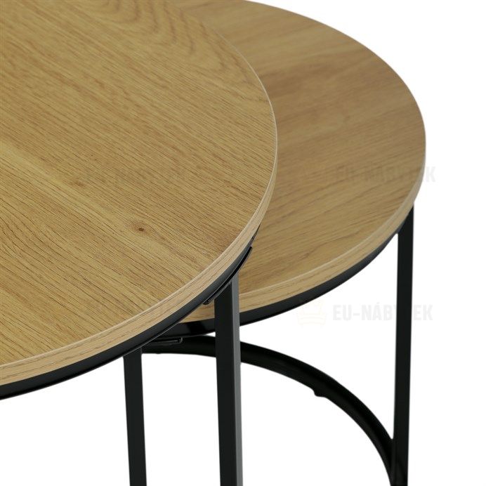 Odkládací stolek 53x53x46cm, mdf, divoký dub, CT-G1145 OAK