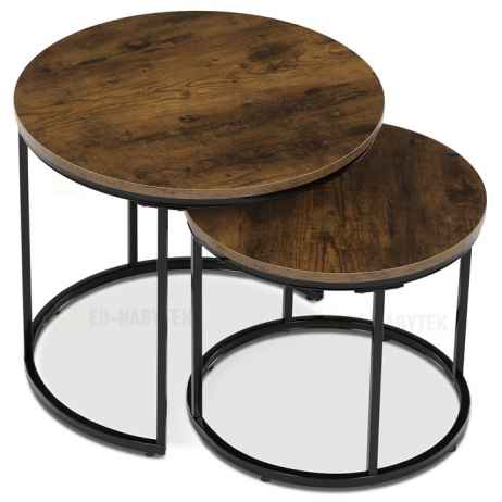 Odkládací stolek 53x53x46cm, mdf, old wood, CT-G1145 OLW