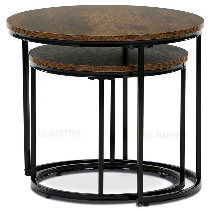 Odkládací stolek 53x53x46cm, mdf, old wood, CT-G1145 OLW