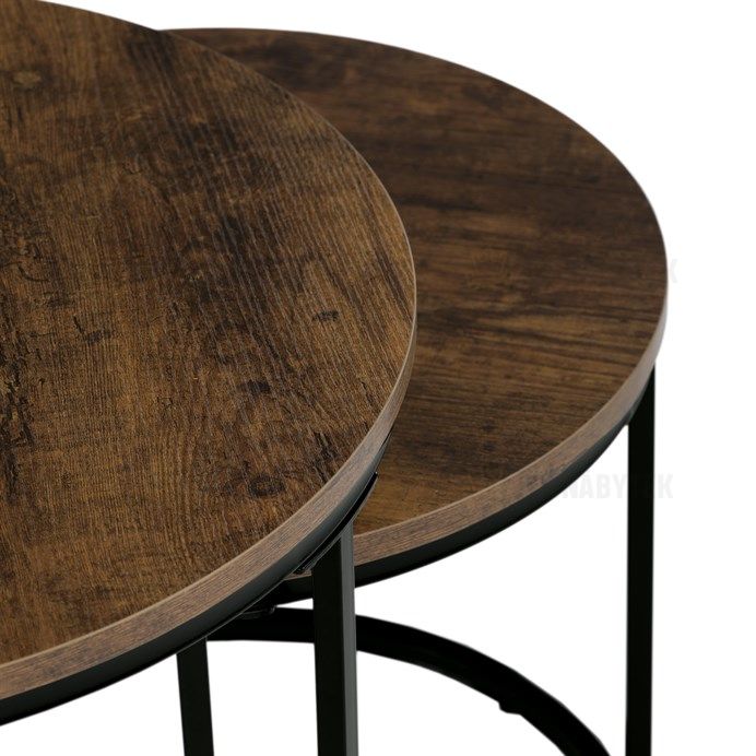 Odkládací stolek 53x53x46cm, mdf, old wood, CT-G1145 OLW