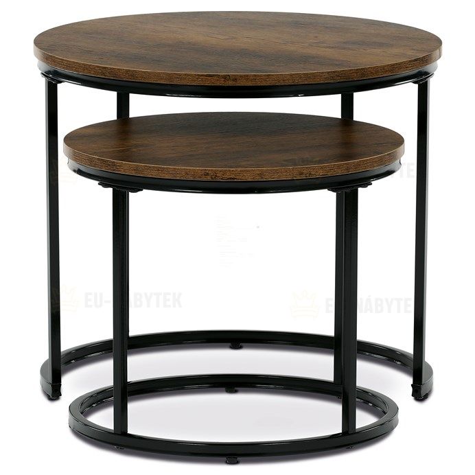 Odkládací stolek 53x53x46cm, mdf, old wood, CT-G1145 OLW