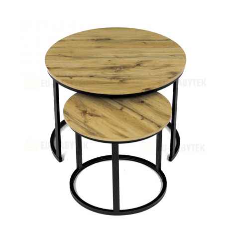 Konferenční stolek 70x70x51cm, mdf, divoký dub, CT-X7122 OAK