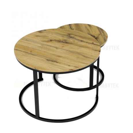 Konferenční stolek 70x70x51cm, mdf, divoký dub, CT-X7122 OAK