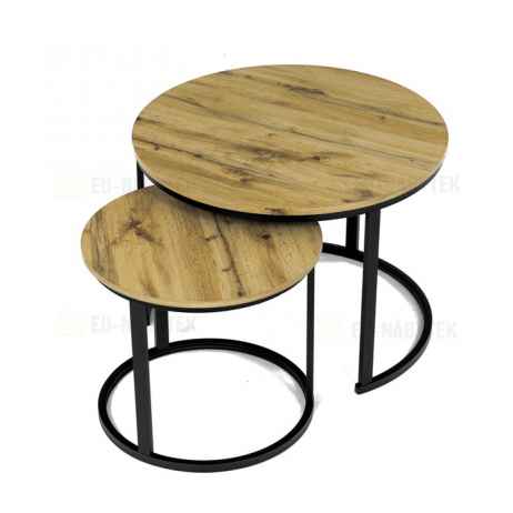 Konferenční stolek 70x70x51cm, mdf, divoký dub, CT-X7122 OAK