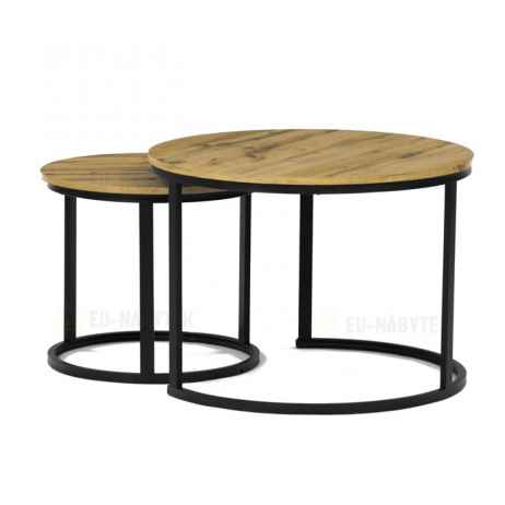 Konferenční stolek 70x70x51cm, mdf, divoký dub, CT-X7122 OAK