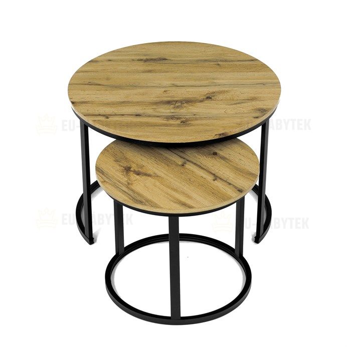 Konferenční stolek 70x70x51cm, mdf, divoký dub, CT-X7122 OAK