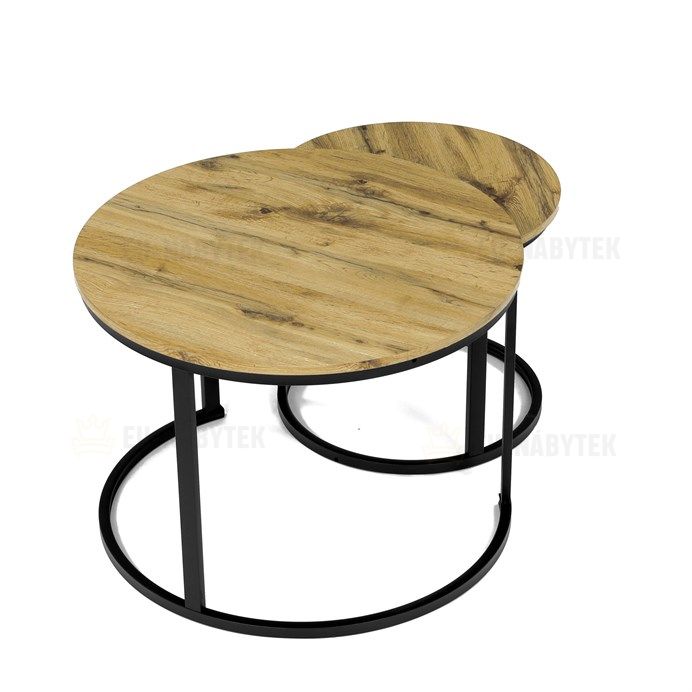 Konferenční stolek 70x70x51cm, mdf, divoký dub, CT-X7122 OAK