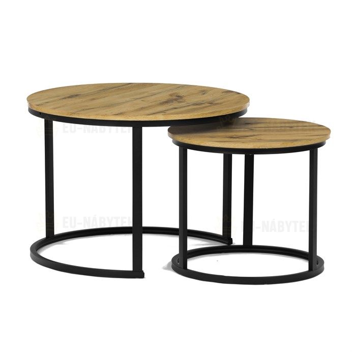 Konferenční stolek 70x70x51cm, mdf, divoký dub, CT-X7122 OAK