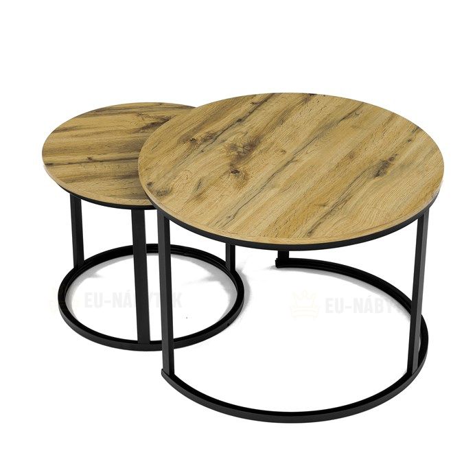 Konferenční stolek 70x70x51cm, mdf, divoký dub, CT-X7122 OAK