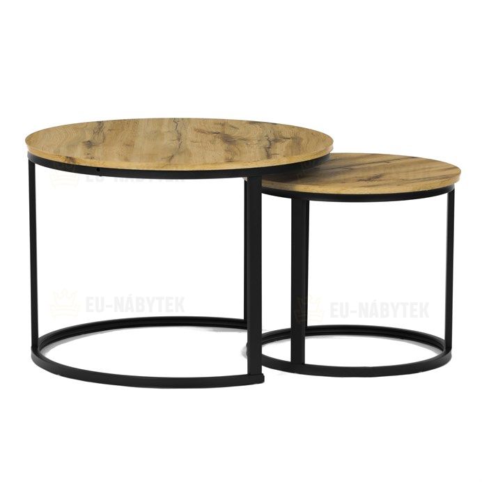 Konferenční stolek 70x70x51cm, mdf, divoký dub, CT-X7122 OAK