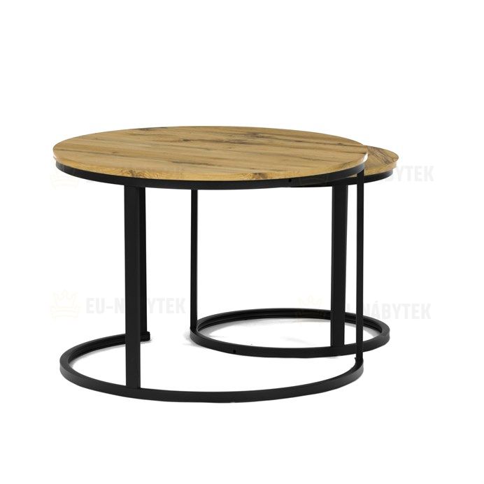 Konferenční stolek 70x70x51cm, mdf, divoký dub, CT-X7122 OAK