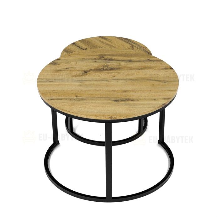 Konferenční stolek 70x70x51cm, mdf, divoký dub, CT-X7122 OAK