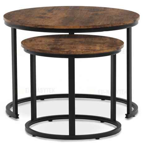 Konferenční stolek 70x70x51cm, mdf, old wood, CT-X7122 OLW