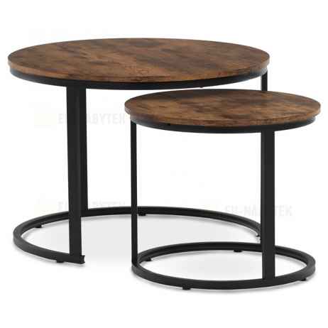 Konferenční stolek 70x70x51cm, mdf, old wood, CT-X7122 OLW