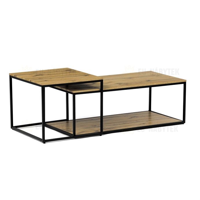 Konferenční stolek 100x50x35cm, mdf, divoký dub, CT-X7123 OAK