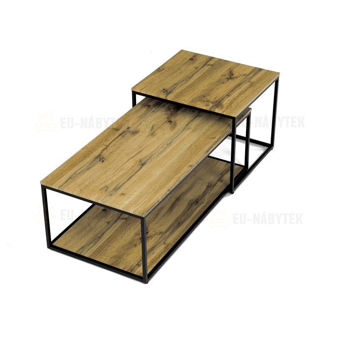 Konferenční stolek 100x50x35cm, mdf, divoký dub, CT-X7123 OAK