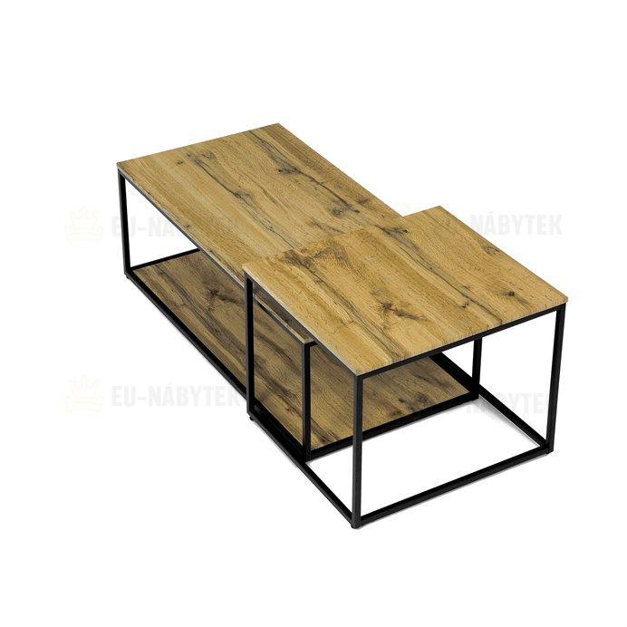 Konferenční stolek 100x50x35cm, mdf, divoký dub, CT-X7123 OAK