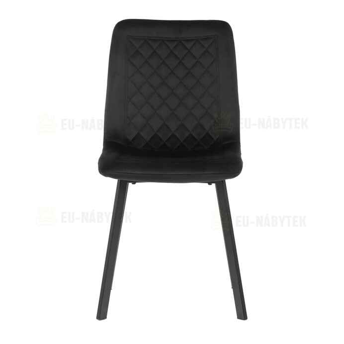 Jídelní židle, černá, sametová látka, DCL-973 BK4