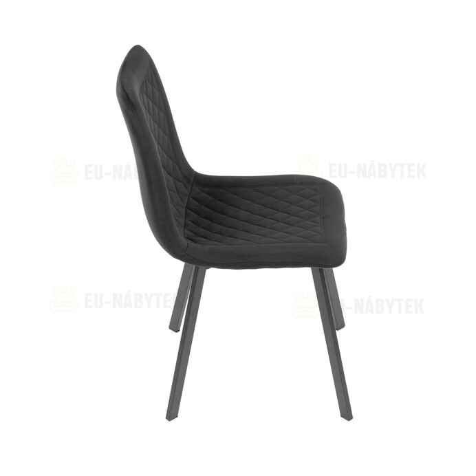 Jídelní židle, černá, sametová látka, DCL-973 BK4