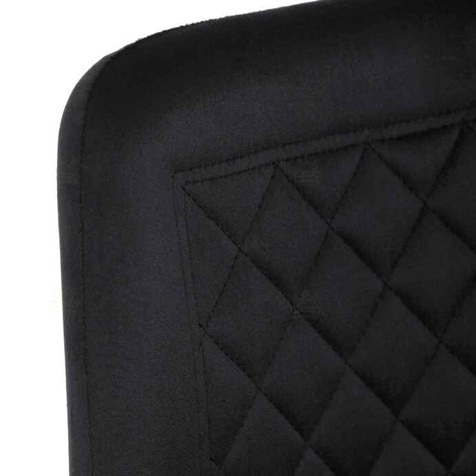 Jídelní židle, černá, sametová látka, DCL-973 BK4