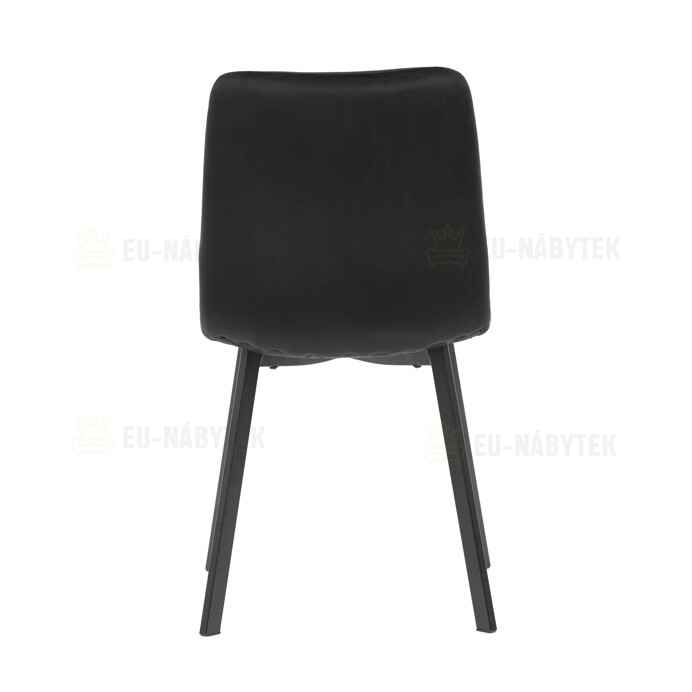 Jídelní židle, černá, sametová látka, DCL-973 BK4