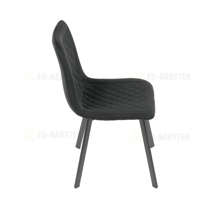 Jídelní židle, černá, sametová látka, DCL-973 BK4