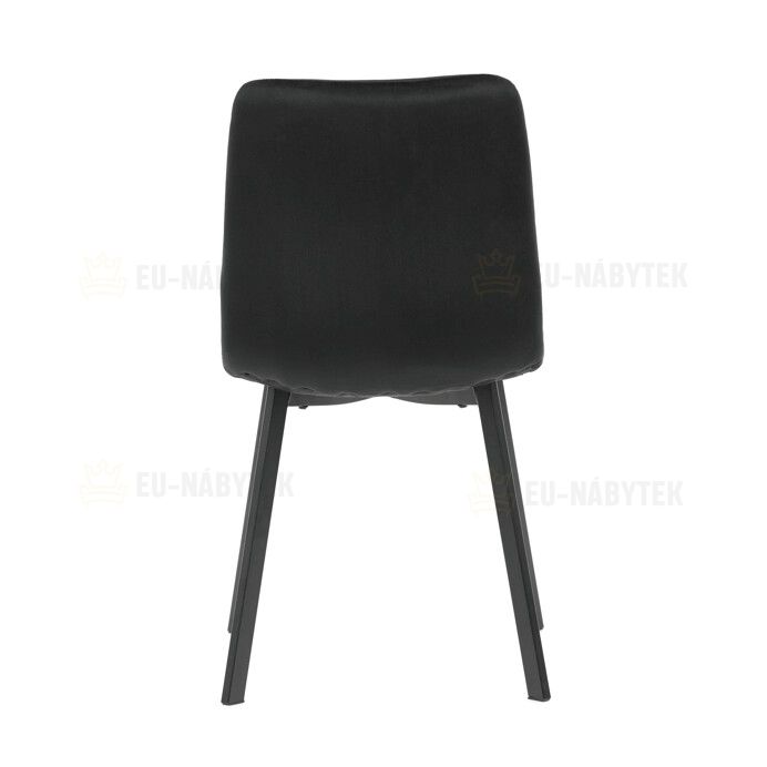 Jídelní židle, černá, sametová látka, DCL-973 BK4