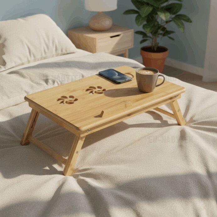 Odkládací stolek 55x35x25cm, bambus, bambus, DR-B070 NAT