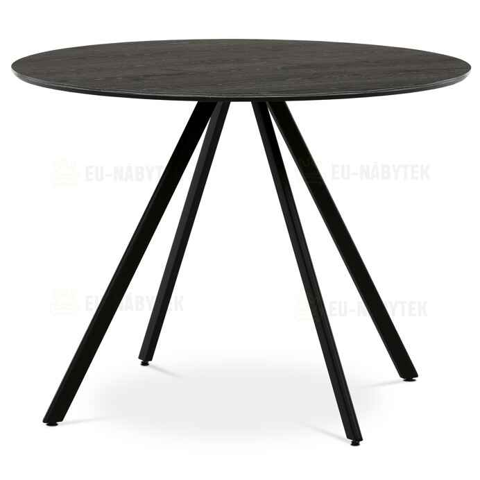 Kulatý jídelní stůl 100x100cm, lamino, šedý dub, HT-R5010 GREY