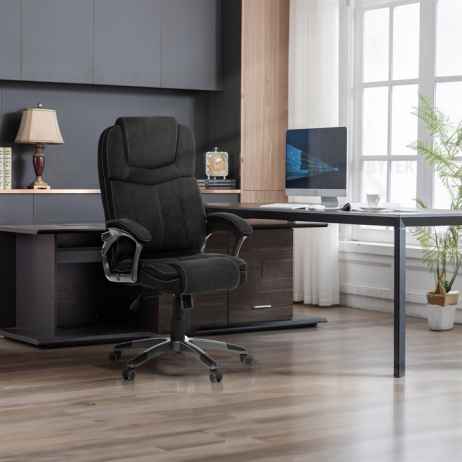 Kancelářské křeslo, houpací mechanismus, černá látka, KA-C715 BK2