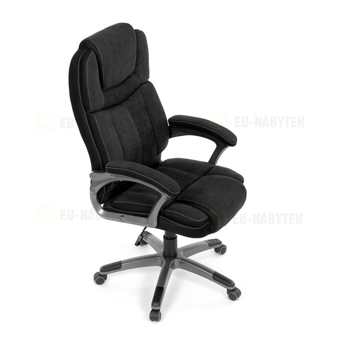 Kancelářské křeslo, houpací mechanismus, černá látka, KA-C715 BK2