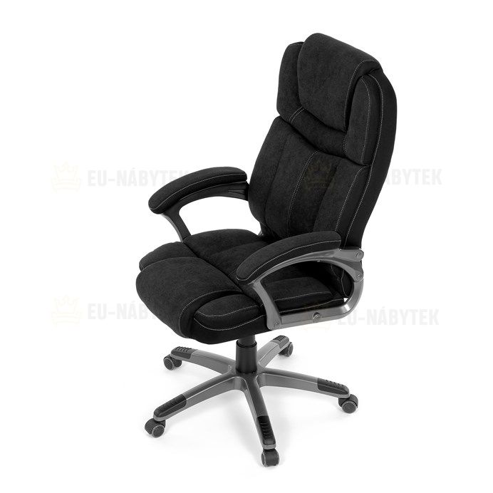 Kancelářské křeslo, houpací mechanismus, černá látka, KA-C715 BK2