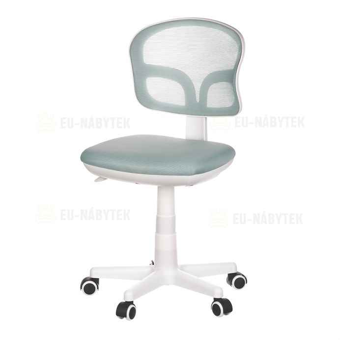 Dětská židle, výškově nastavitelná, modrá síťovina, KA-C801 BLUE