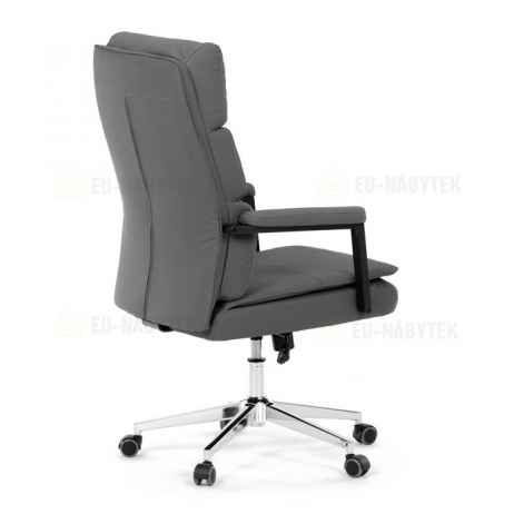 Kancelářské křeslo, houpací mechanismus, šedá ekokůže, KA-D8104 GREY
