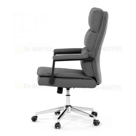 Kancelářské křeslo, houpací mechanismus, šedá ekokůže, KA-D8104 GREY
