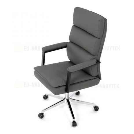 Kancelářské křeslo, houpací mechanismus, šedá ekokůže, KA-D8104 GREY