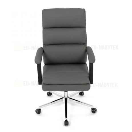 Kancelářské křeslo, houpací mechanismus, šedá ekokůže, KA-D8104 GREY