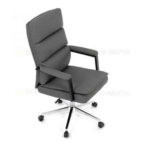 Kancelářské křeslo, houpací mechanismus, šedá ekokůže, KA-D8104 GREY