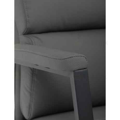 Kancelářské křeslo, houpací mechanismus, šedá ekokůže, KA-D8104 GREY