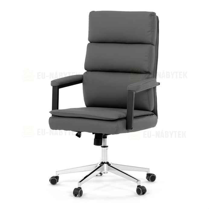 Kancelářské křeslo, houpací mechanismus, šedá ekokůže, KA-D8104 GREY
