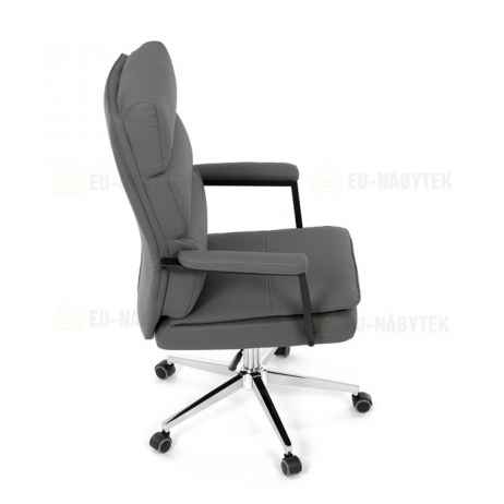 Kancelářské křeslo, houpací mechanismus, šedá ekokůže, KA-D8104 GREY