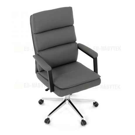Kancelářské křeslo, houpací mechanismus, šedá ekokůže, KA-D8104 GREY