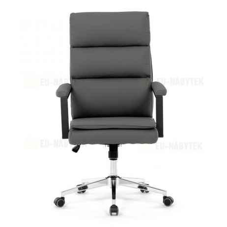 Kancelářské křeslo, houpací mechanismus, šedá ekokůže, KA-D8104 GREY