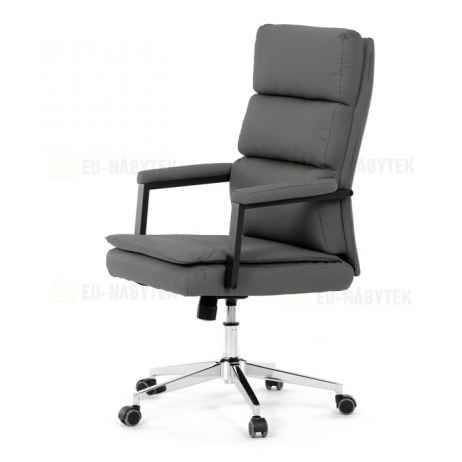 Kancelářské křeslo, houpací mechanismus, šedá ekokůže, KA-D8104 GREY