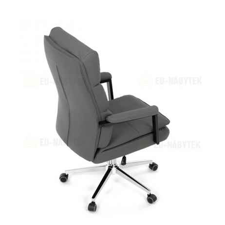 Kancelářské křeslo, houpací mechanismus, šedá ekokůže, KA-D8104 GREY