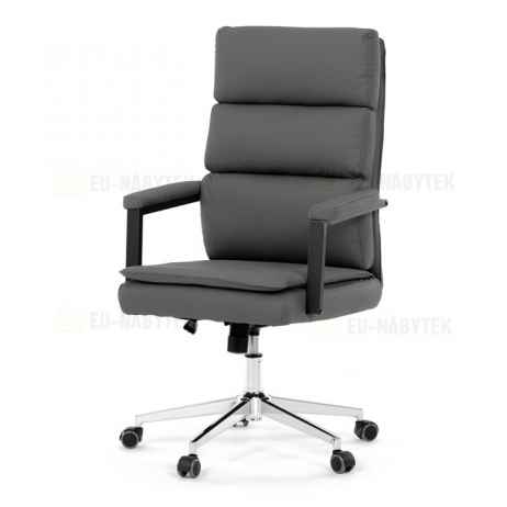 Kancelářské křeslo, houpací mechanismus, šedá ekokůže, KA-D8104 GREY