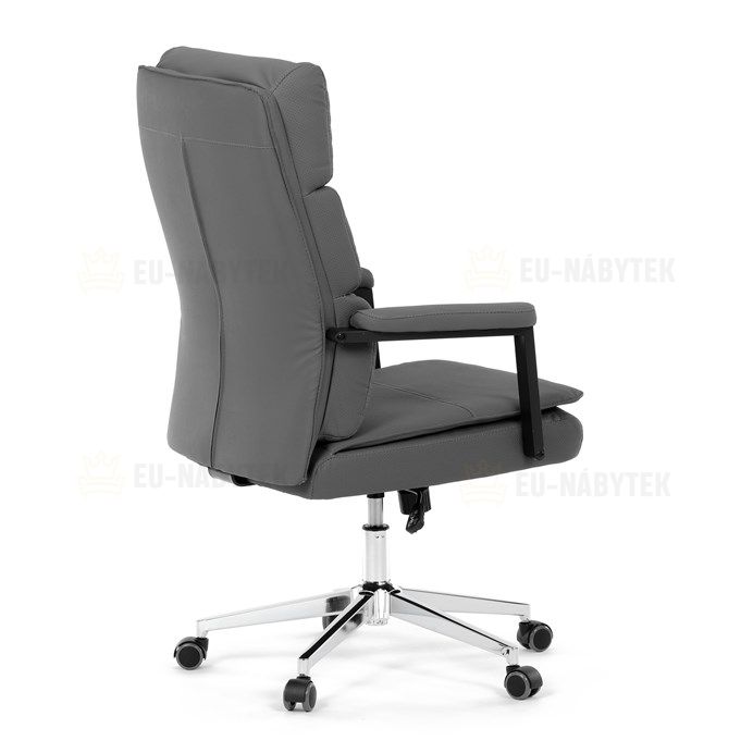 Kancelářské křeslo, houpací mechanismus, šedá ekokůže, KA-D8104 GREY